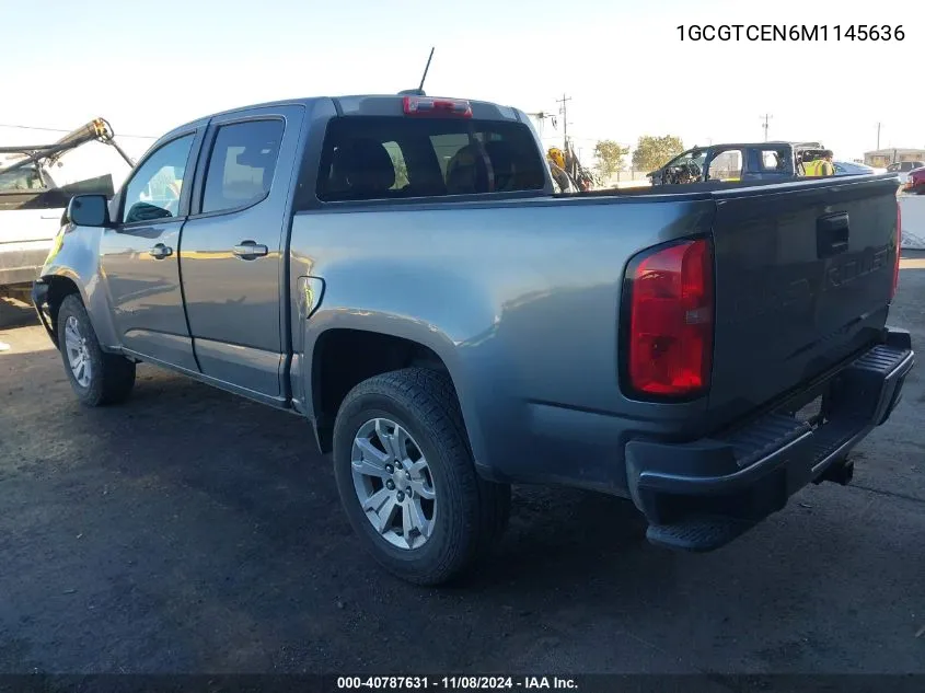 2021 Chevrolet Colorado 4Wd Short Box Lt VIN: 1GCGTCEN6M1145636 Lot: 40787631