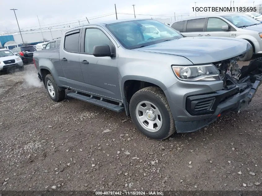 2021 Chevrolet Colorado 4Wd Long Box Wt VIN: 1GCGTBEN0M1183695 Lot: 40797442