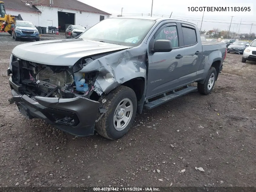 2021 Chevrolet Colorado 4Wd Long Box Wt VIN: 1GCGTBEN0M1183695 Lot: 40797442