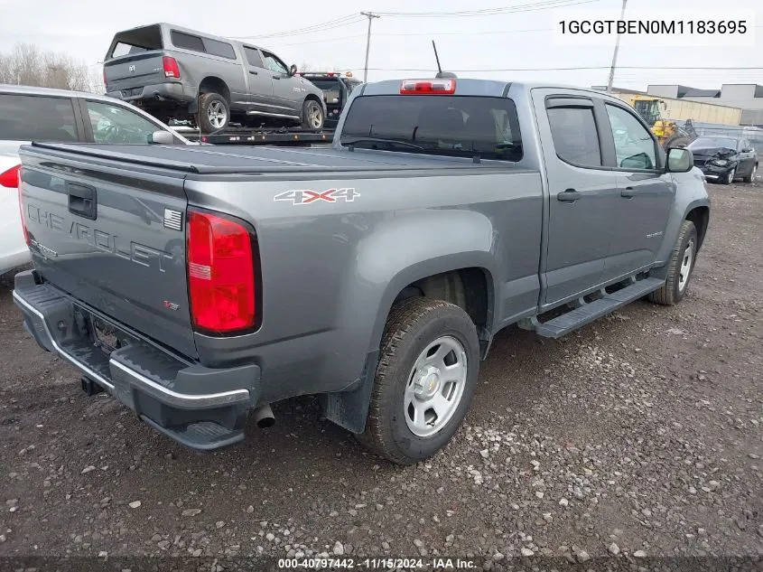 2021 Chevrolet Colorado 4Wd Long Box Wt VIN: 1GCGTBEN0M1183695 Lot: 40797442