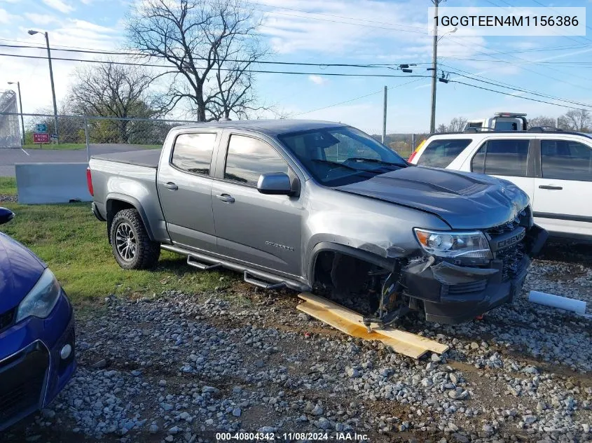 2021 Chevrolet Colorado 4Wd Short Box Zr2 VIN: 1GCGTEEN4M1156386 Lot: 40804342