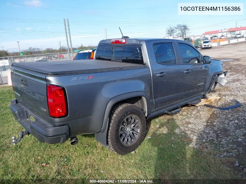 2021 Chevrolet Colorado 4Wd Short Box Zr2 VIN: 1GCGTEEN4M1156386 Lot: 40804342