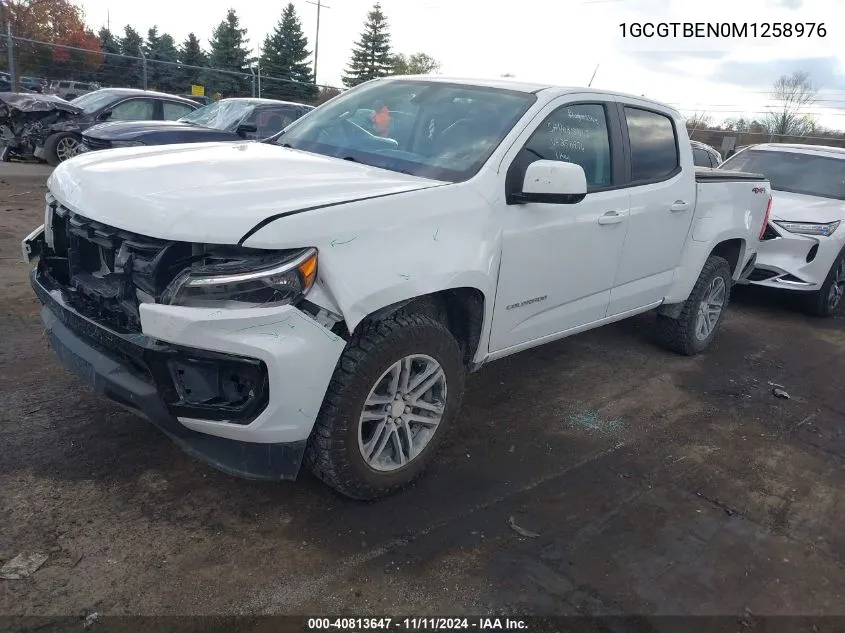 2021 Chevrolet Colorado 4Wd Short Box Wt VIN: 1GCGTBEN0M1258976 Lot: 40813647