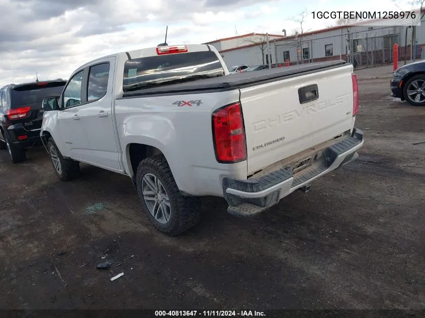 2021 Chevrolet Colorado 4Wd Short Box Wt VIN: 1GCGTBEN0M1258976 Lot: 40813647