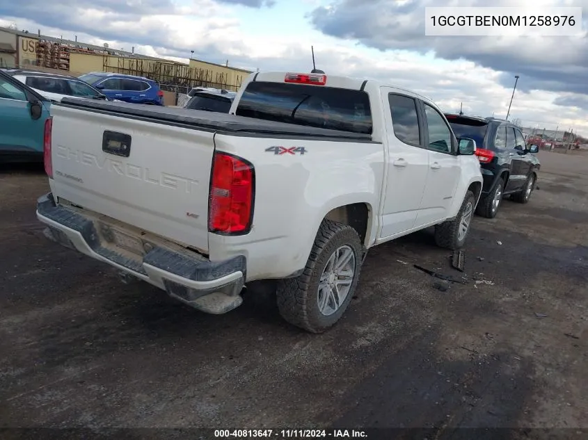 2021 Chevrolet Colorado 4Wd Short Box Wt VIN: 1GCGTBEN0M1258976 Lot: 40813647