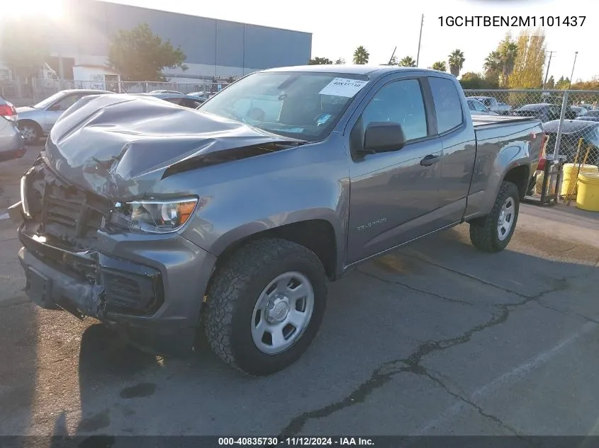 2021 Chevrolet Colorado 4Wd Long Box Wt VIN: 1GCHTBEN2M1101437 Lot: 40835730