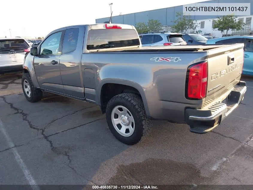 2021 Chevrolet Colorado 4Wd Long Box Wt VIN: 1GCHTBEN2M1101437 Lot: 40835730