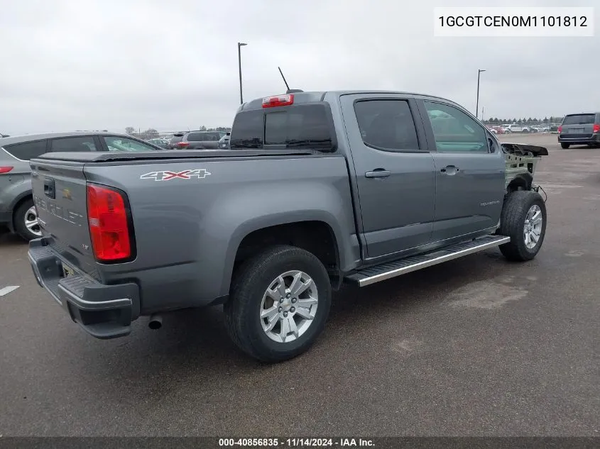 2021 Chevrolet Colorado 4Wd Short Box Lt VIN: 1GCGTCEN0M1101812 Lot: 40856835