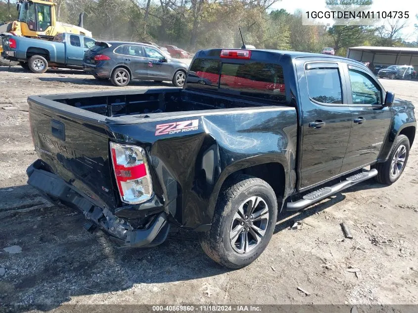 2021 Chevrolet Colorado 4Wd Short Box Z71 VIN: 1GCGTDEN4M1104735 Lot: 40869860