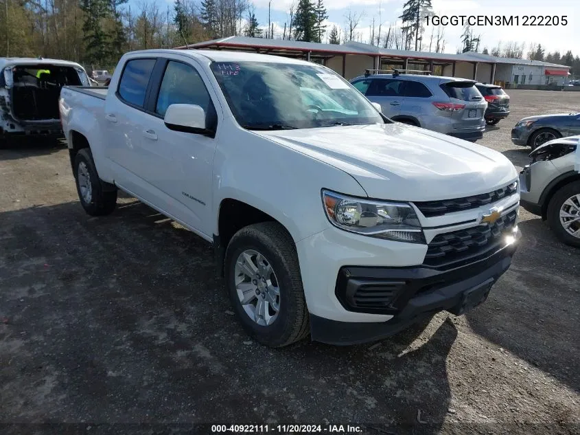 2021 Chevrolet Colorado 4Wd Long Box Lt/4Wd Short Box Lt VIN: 1GCGTCEN3M1222205 Lot: 40922111