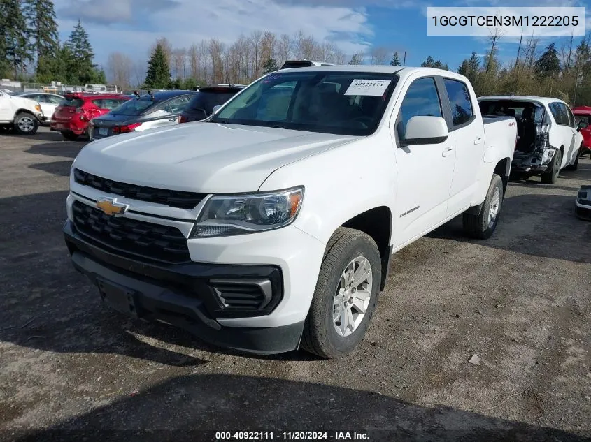 2021 Chevrolet Colorado 4Wd Long Box Lt/4Wd Short Box Lt VIN: 1GCGTCEN3M1222205 Lot: 40922111