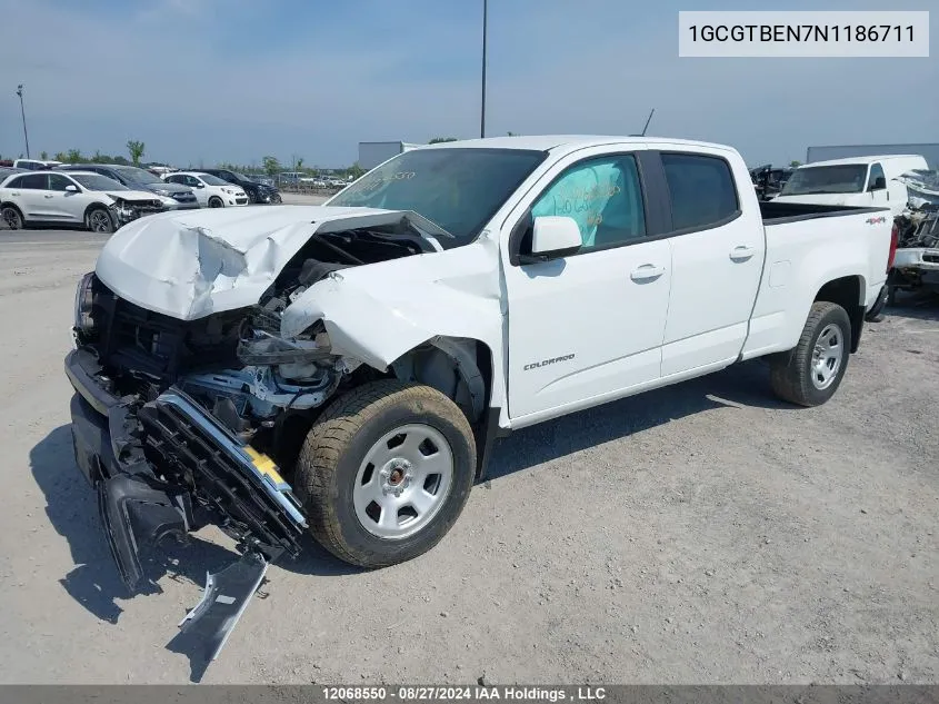 1GCGTBEN7N1186711 2022 Chevrolet Colorado