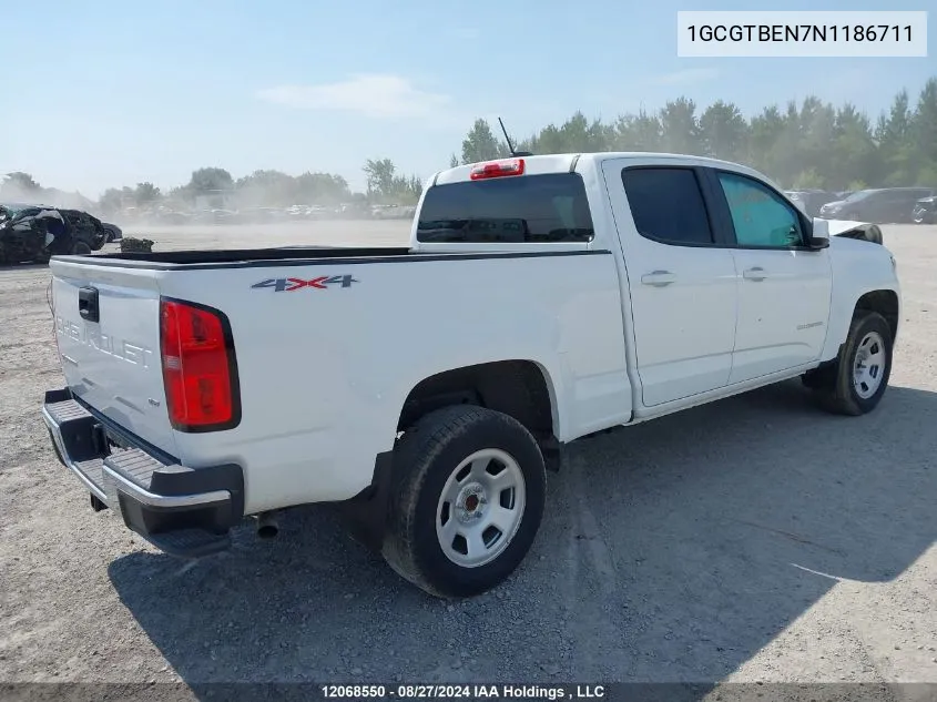 1GCGTBEN7N1186711 2022 Chevrolet Colorado