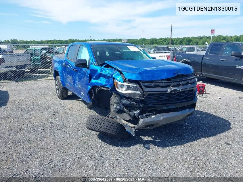 2022 Chevrolet Colorado 4Wd Short Box Z71 VIN: 1GCGTDEN2N1330015 Lot: 39642067