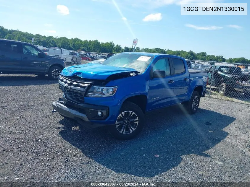 2022 Chevrolet Colorado 4Wd Short Box Z71 VIN: 1GCGTDEN2N1330015 Lot: 39642067