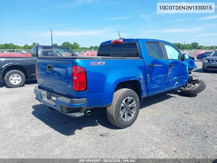 2022 Chevrolet Colorado 4Wd Short Box Z71 VIN: 1GCGTDEN2N1330015 Lot: 39642067