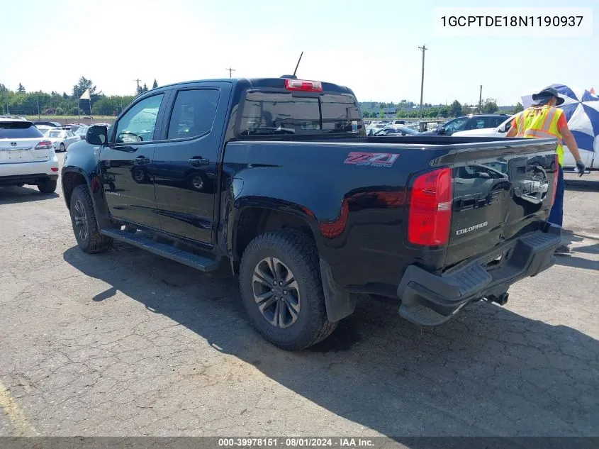 2022 Chevrolet Colorado 4Wd Short Box Z71 VIN: 1GCPTDE18N1190937 Lot: 39978151