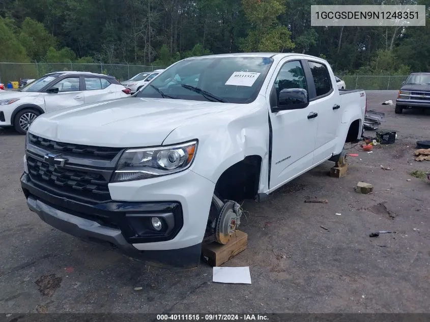 2022 Chevrolet Colorado 2Wd Short Box Z71 VIN: 1GCGSDEN9N1248351 Lot: 40111515