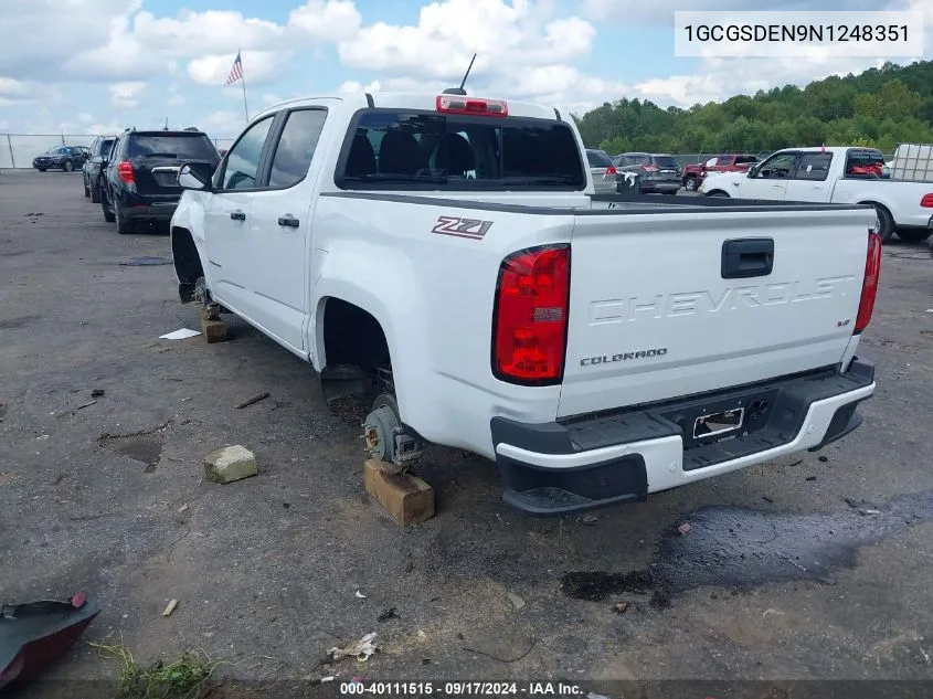 2022 Chevrolet Colorado 2Wd Short Box Z71 VIN: 1GCGSDEN9N1248351 Lot: 40111515