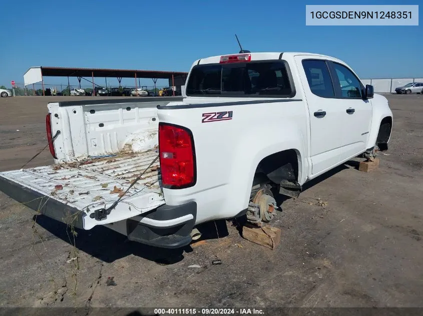 2022 Chevrolet Colorado 2Wd Short Box Z71 VIN: 1GCGSDEN9N1248351 Lot: 40111515