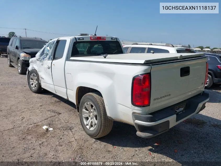 1GCHSCEAXN1118137 2022 Chevrolet Colorado 2Wd Long Box Lt