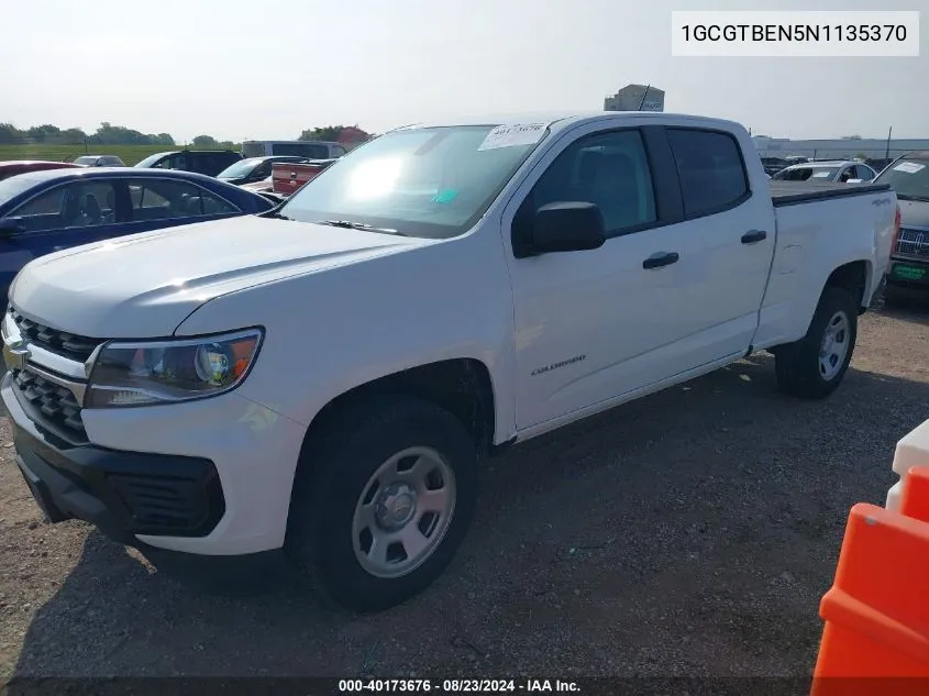 1GCGTBEN5N1135370 2022 Chevrolet Colorado 4Wd Long Box Wt