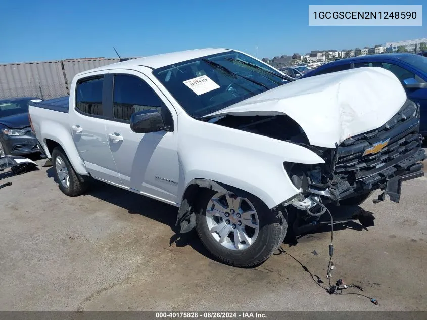 2022 Chevrolet Colorado 2Wd Short Box Lt VIN: 1GCGSCEN2N1248590 Lot: 40175828