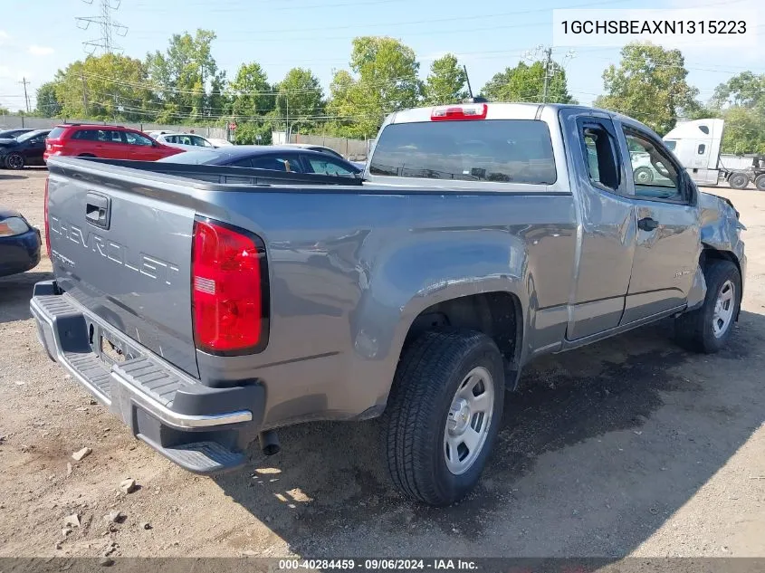 2022 Chevrolet Colorado 2Wd Long Box Wt VIN: 1GCHSBEAXN1315223 Lot: 40284459