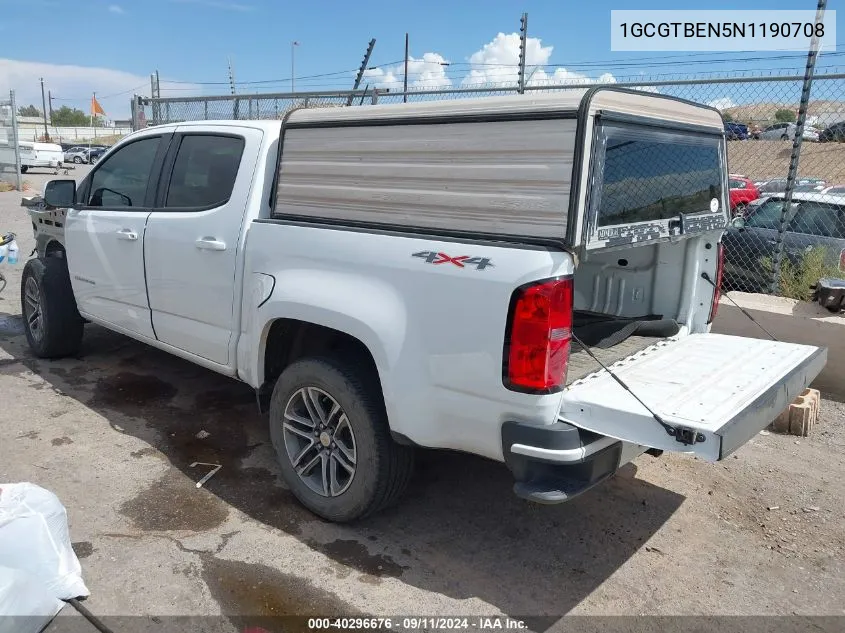 2022 Chevrolet Colorado 4Wd Short Box Wt VIN: 1GCGTBEN5N1190708 Lot: 40296676