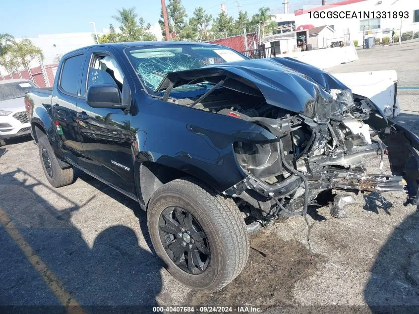 2022 Chevrolet Colorado 2Wd Short Box Lt VIN: 1GCGSCEA1N1331893 Lot: 40407684