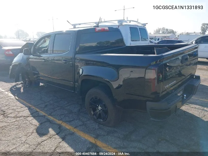 2022 Chevrolet Colorado 2Wd Short Box Lt VIN: 1GCGSCEA1N1331893 Lot: 40407684