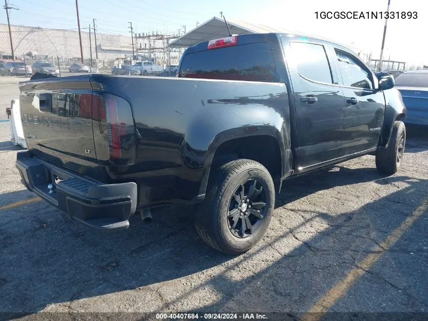 1GCGSCEA1N1331893 2022 Chevrolet Colorado 2Wd Short Box Lt