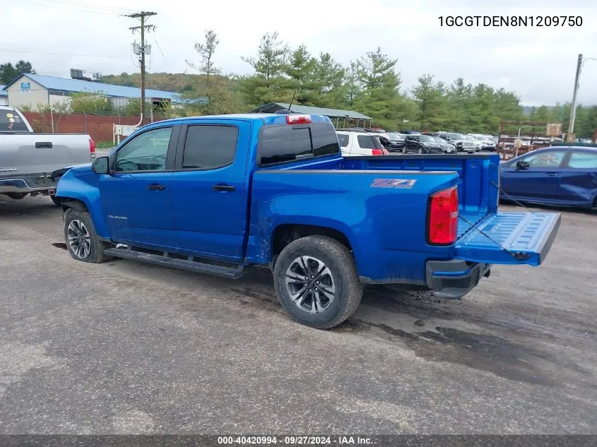 1GCGTDEN8N1209750 2022 Chevrolet Colorado 4Wd Short Box Z71