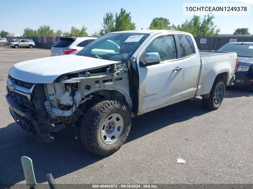 2022 Chevrolet Colorado 4Wd Long Box Lt VIN: 1GCHTCEA0N1249378 Lot: 40483972