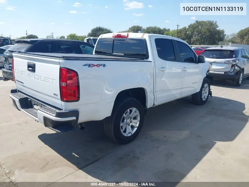 2022 Chevrolet Colorado VIN: 1GCGTCEN1N1133119 Lot: 40491227