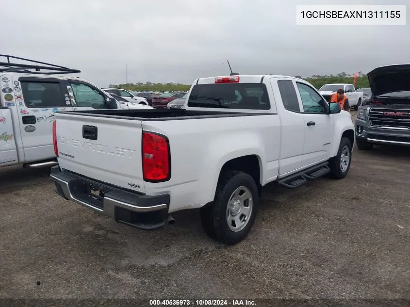 2022 Chevrolet Colorado VIN: 1GCHSBEAXN1311155 Lot: 40536973