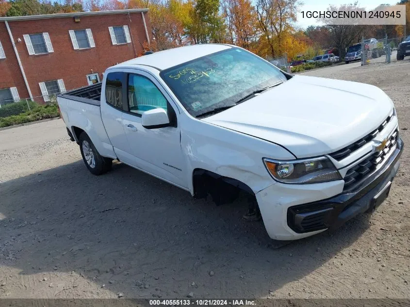 2022 Chevrolet Colorado 2Wd Long Box Lt VIN: 1GCHSCEN0N1240945 Lot: 40555133