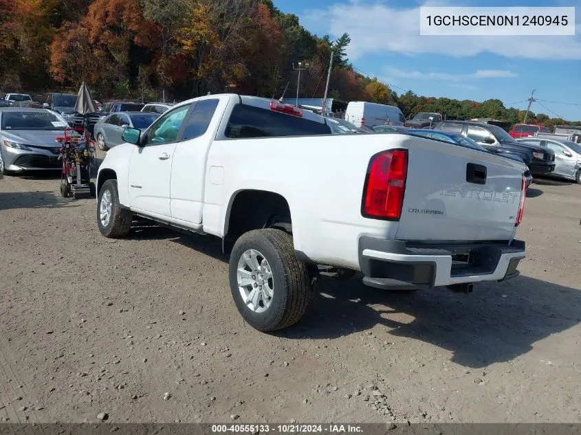 2022 Chevrolet Colorado 2Wd Long Box Lt VIN: 1GCHSCEN0N1240945 Lot: 40555133