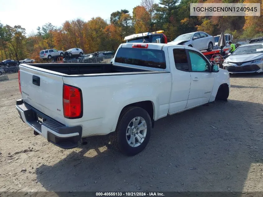 1GCHSCEN0N1240945 2022 Chevrolet Colorado 2Wd Long Box Lt