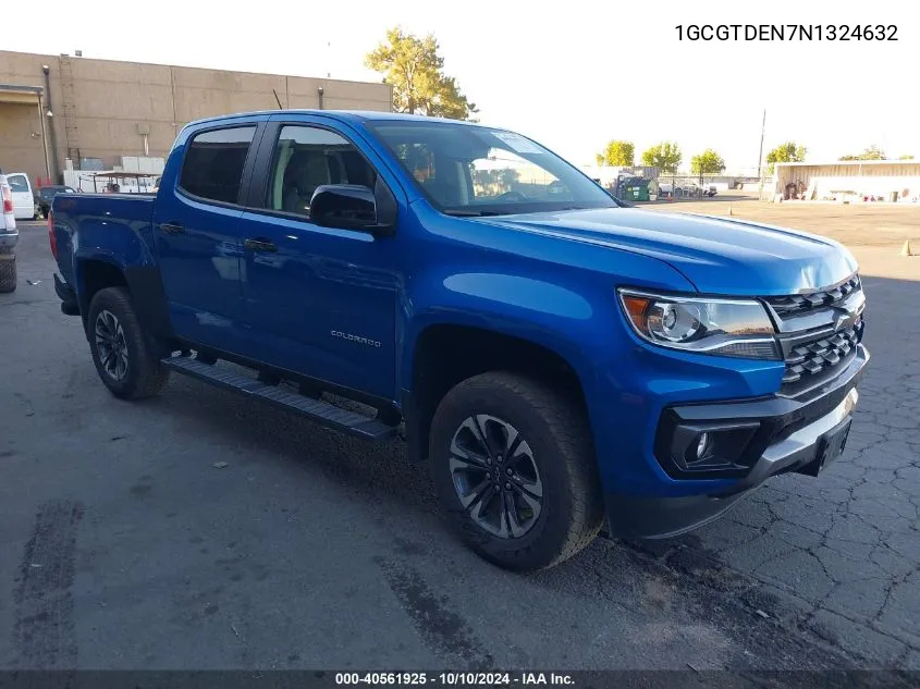 2022 Chevrolet Colorado 4Wd Short Box Z71 VIN: 1GCGTDEN7N1324632 Lot: 40561925