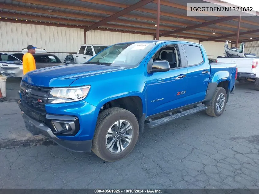 1GCGTDEN7N1324632 2022 Chevrolet Colorado 4Wd Short Box Z71