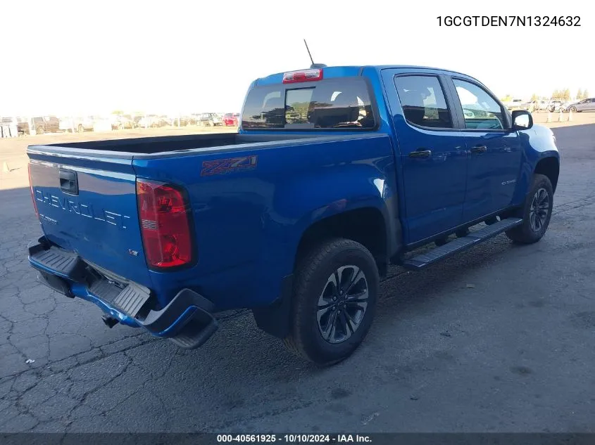 2022 Chevrolet Colorado 4Wd Short Box Z71 VIN: 1GCGTDEN7N1324632 Lot: 40561925