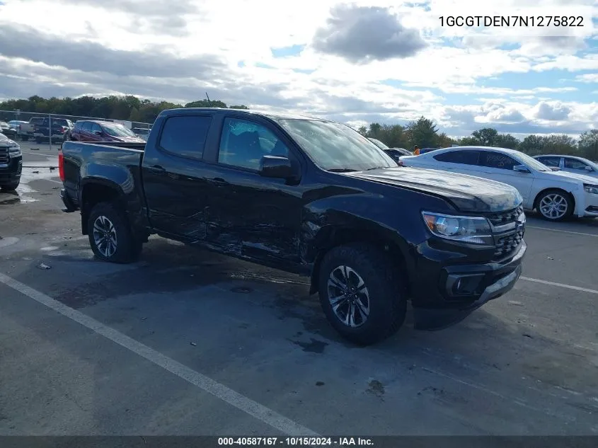 2022 Chevrolet Colorado 4Wd Short Box Z71 VIN: 1GCGTDEN7N1275822 Lot: 40587167