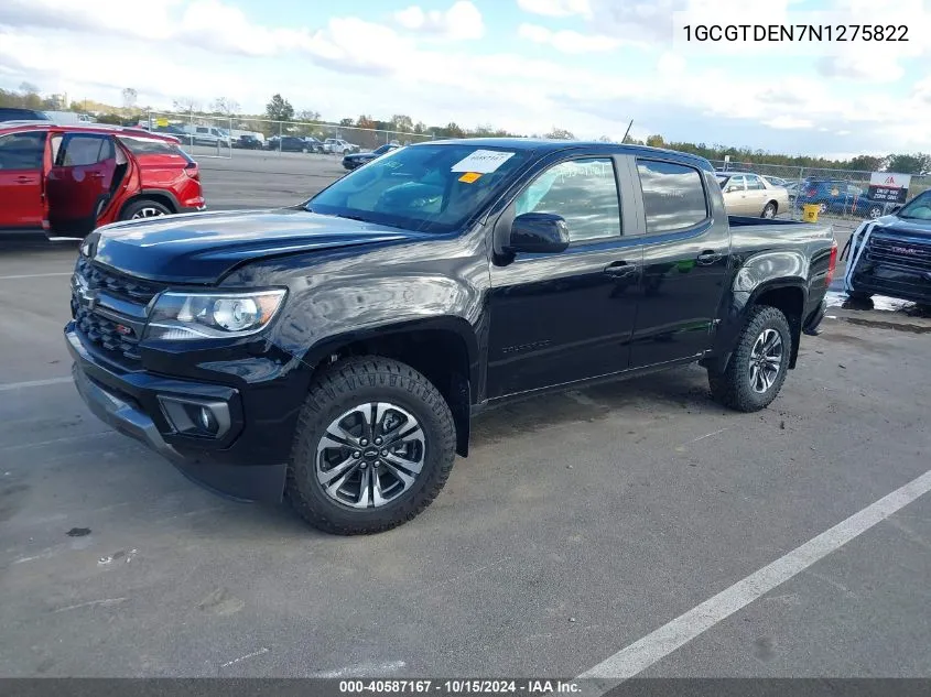 2022 Chevrolet Colorado 4Wd Short Box Z71 VIN: 1GCGTDEN7N1275822 Lot: 40587167