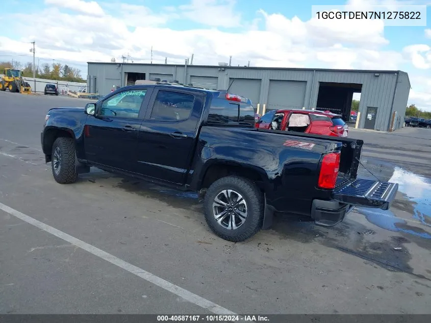 2022 Chevrolet Colorado 4Wd Short Box Z71 VIN: 1GCGTDEN7N1275822 Lot: 40587167