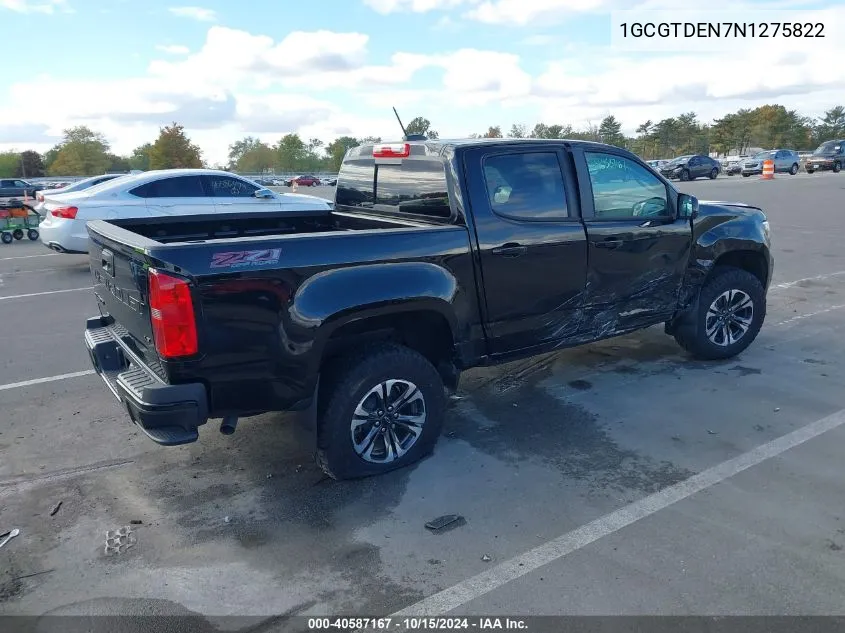 2022 Chevrolet Colorado 4Wd Short Box Z71 VIN: 1GCGTDEN7N1275822 Lot: 40587167