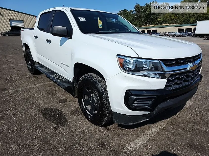 2022 Chevrolet Colorado 4Wd Short Box Wt VIN: 1GCGTBEN4N1288726 Lot: 40637728