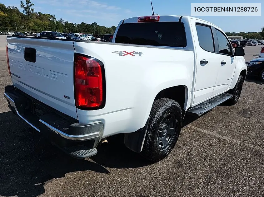 2022 Chevrolet Colorado 4Wd Short Box Wt VIN: 1GCGTBEN4N1288726 Lot: 40637728