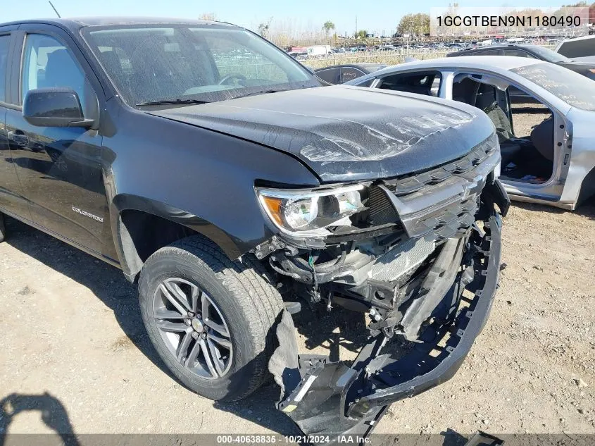 2022 Chevrolet Colorado VIN: 1GCGTBEN9N1180490 Lot: 40638835