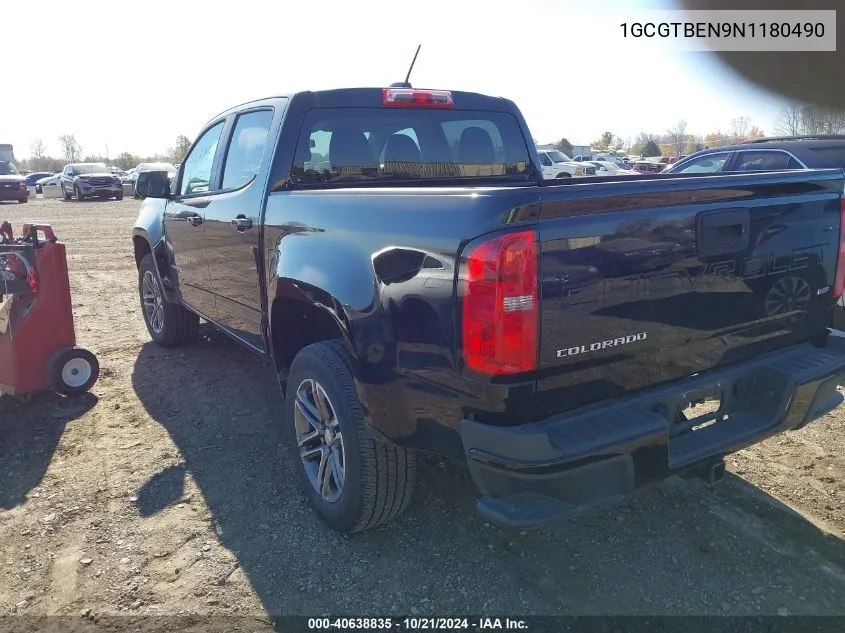 2022 Chevrolet Colorado VIN: 1GCGTBEN9N1180490 Lot: 40638835